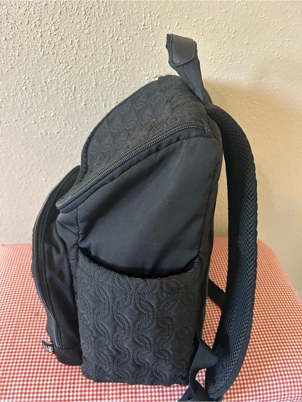 Carter's Black Quilted Backpack with Front Zip Pocket Child Of Mine